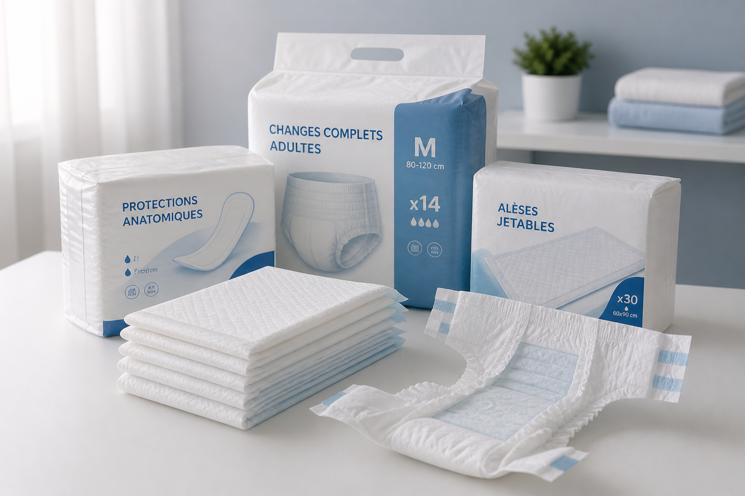 Protections et changes pour adultes à domicile