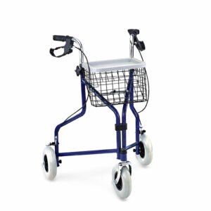 Rollator 3 Roues Pliable avec Panier de Rangement