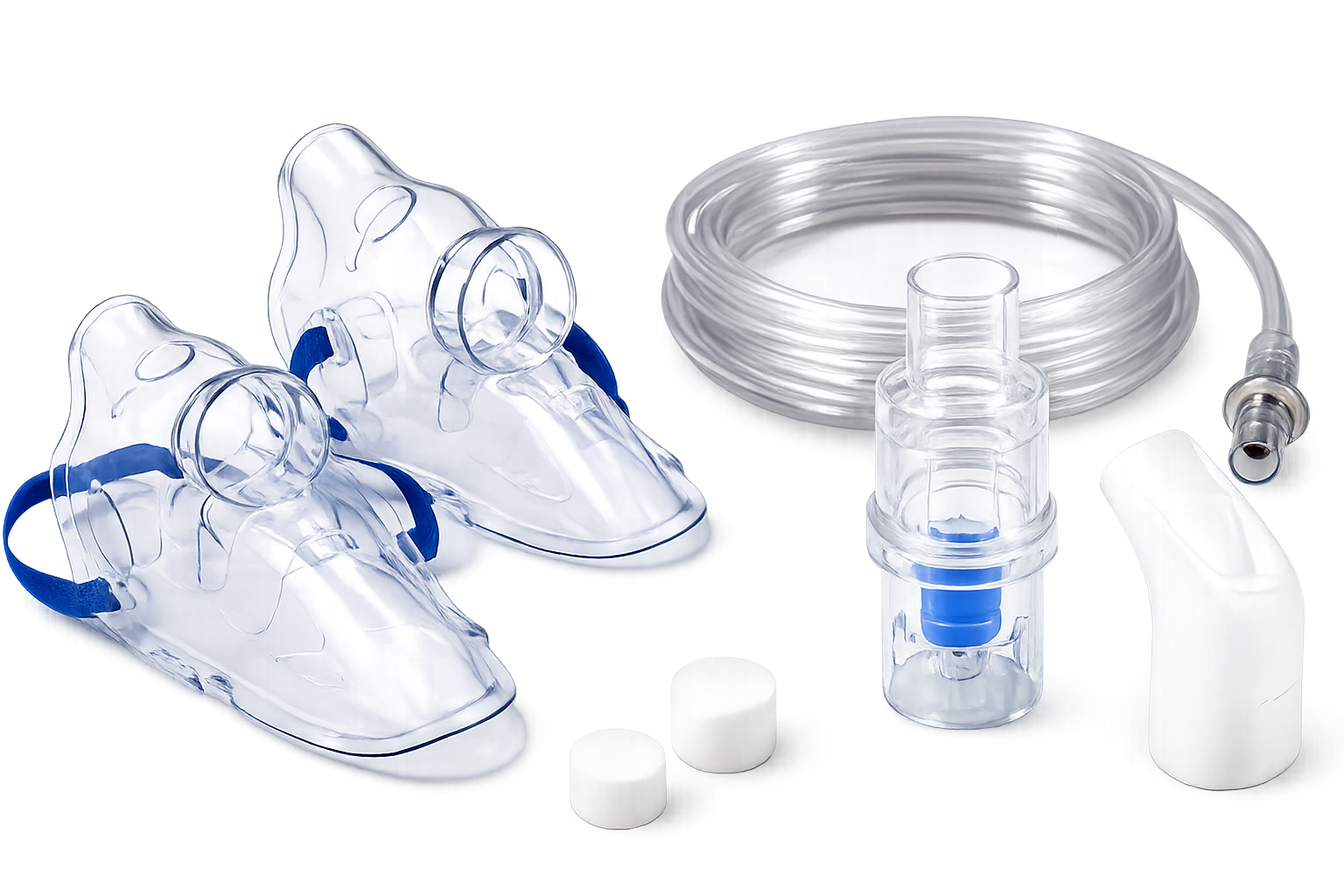 Accessoires de nébulisation avec masques, tubulure et chambre de nébulisation Oxymedic