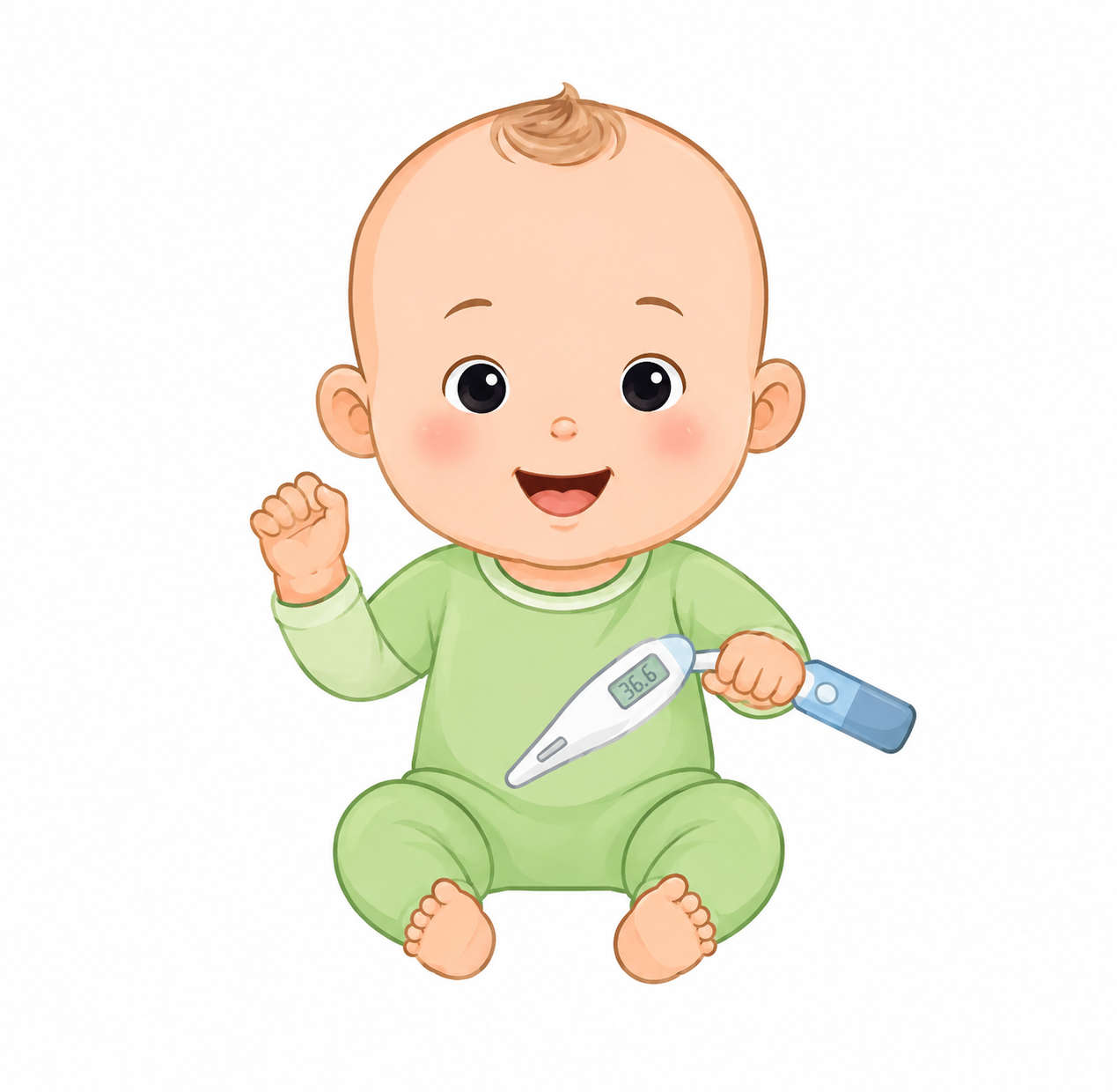 Méthode axillaire thermomètre bébé