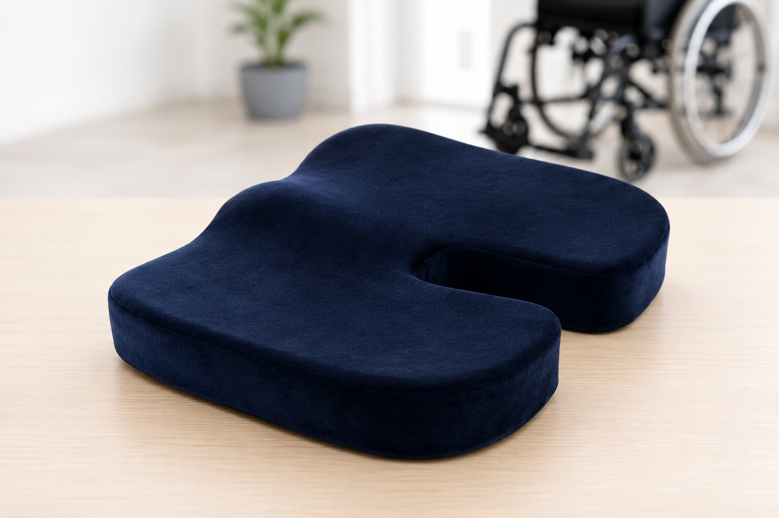 Coussin coccyx bleu marine à assise évidée