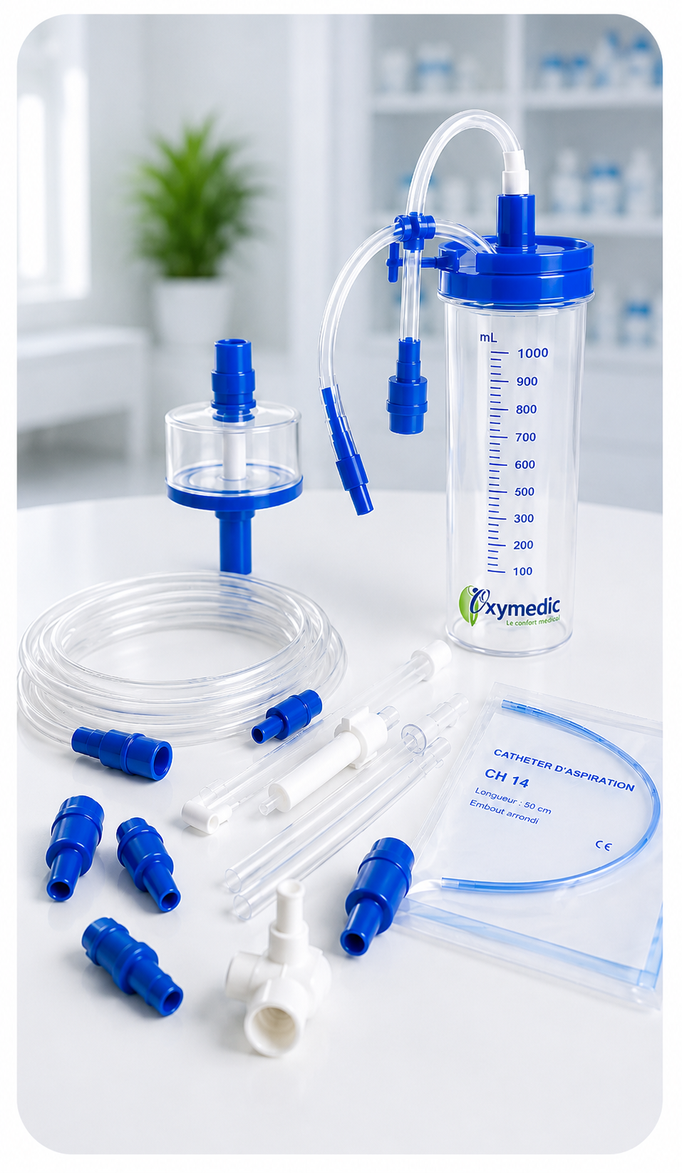 Accessoires d’aspiration médicale Oxymedic Maroc