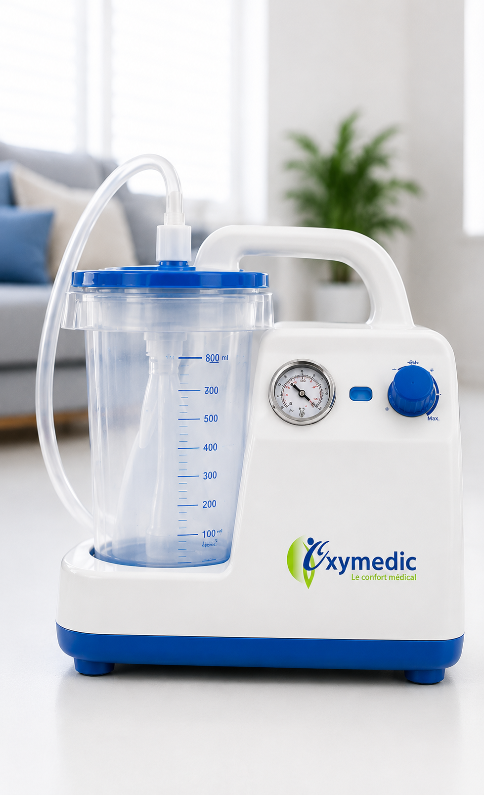 Aspirateur de mucosités Oxymedic à domicile au Maroc