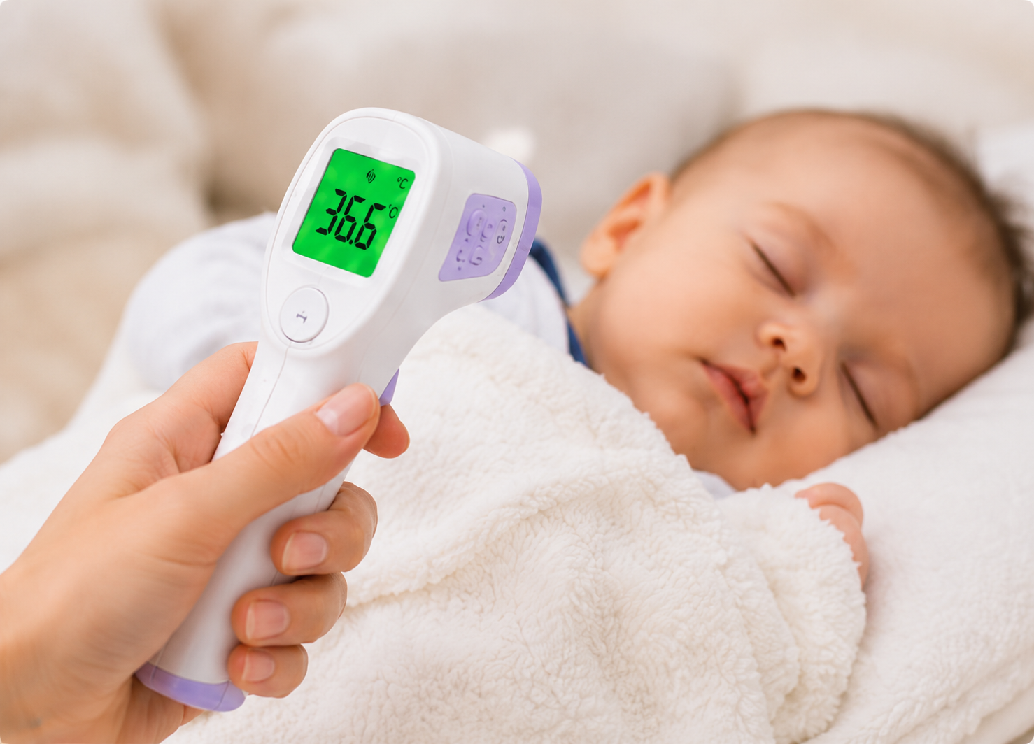 Thermomètre frontal sans contact pour bébé Oxymedic Maroc