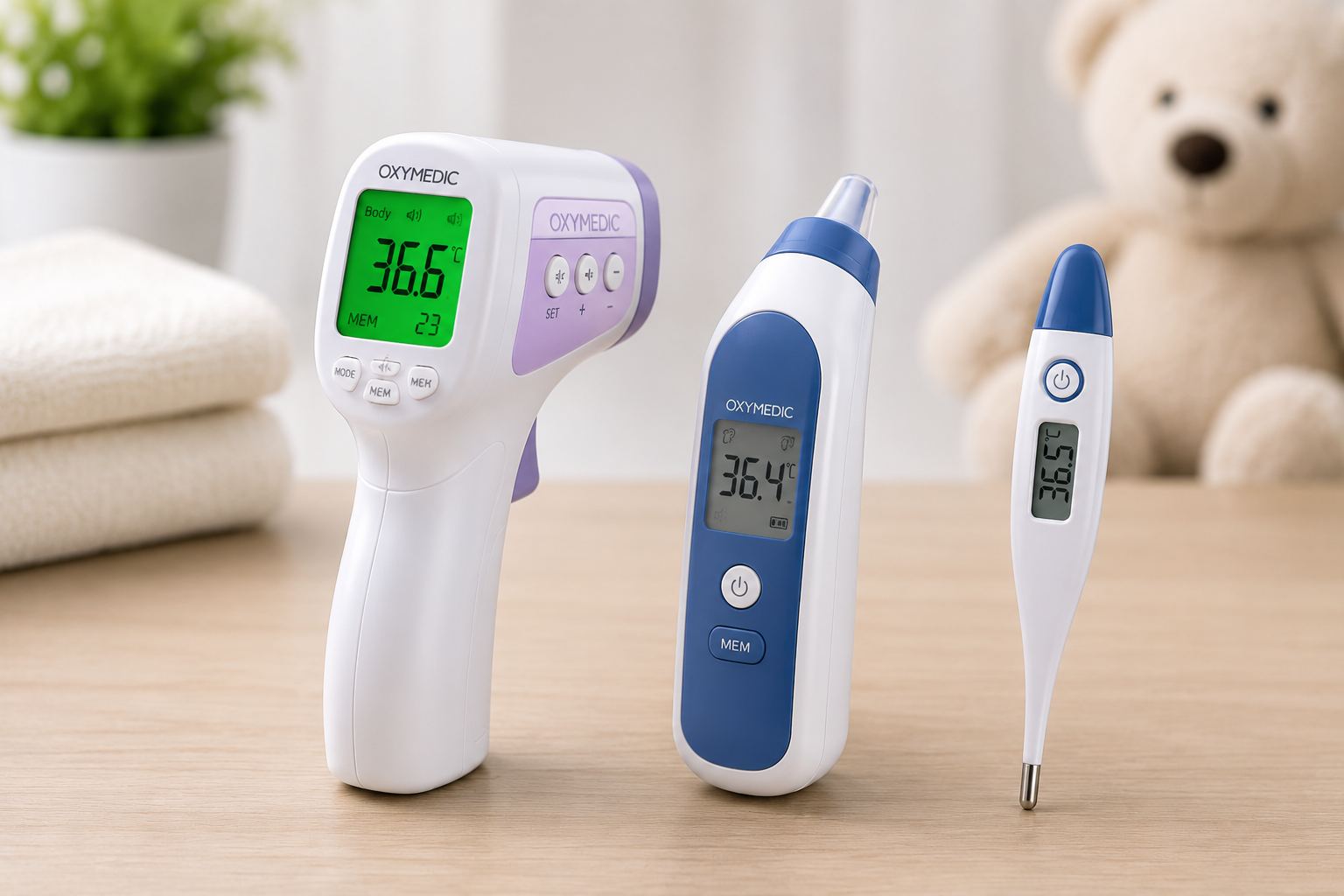 Thermomètres médicaux infrarouge et électronique Oxymedic