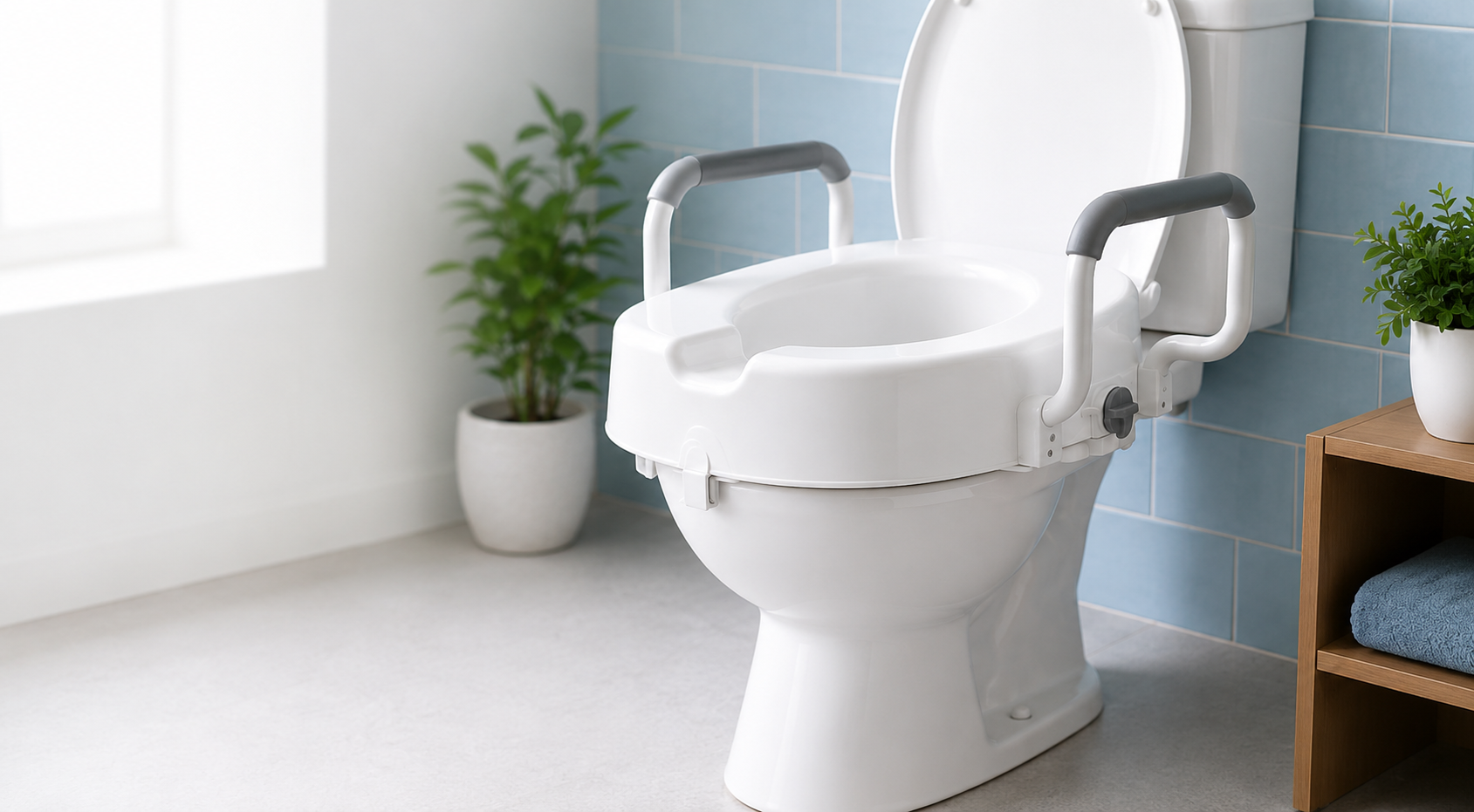Rehausseur WC avec accoudoirs Oxymedic