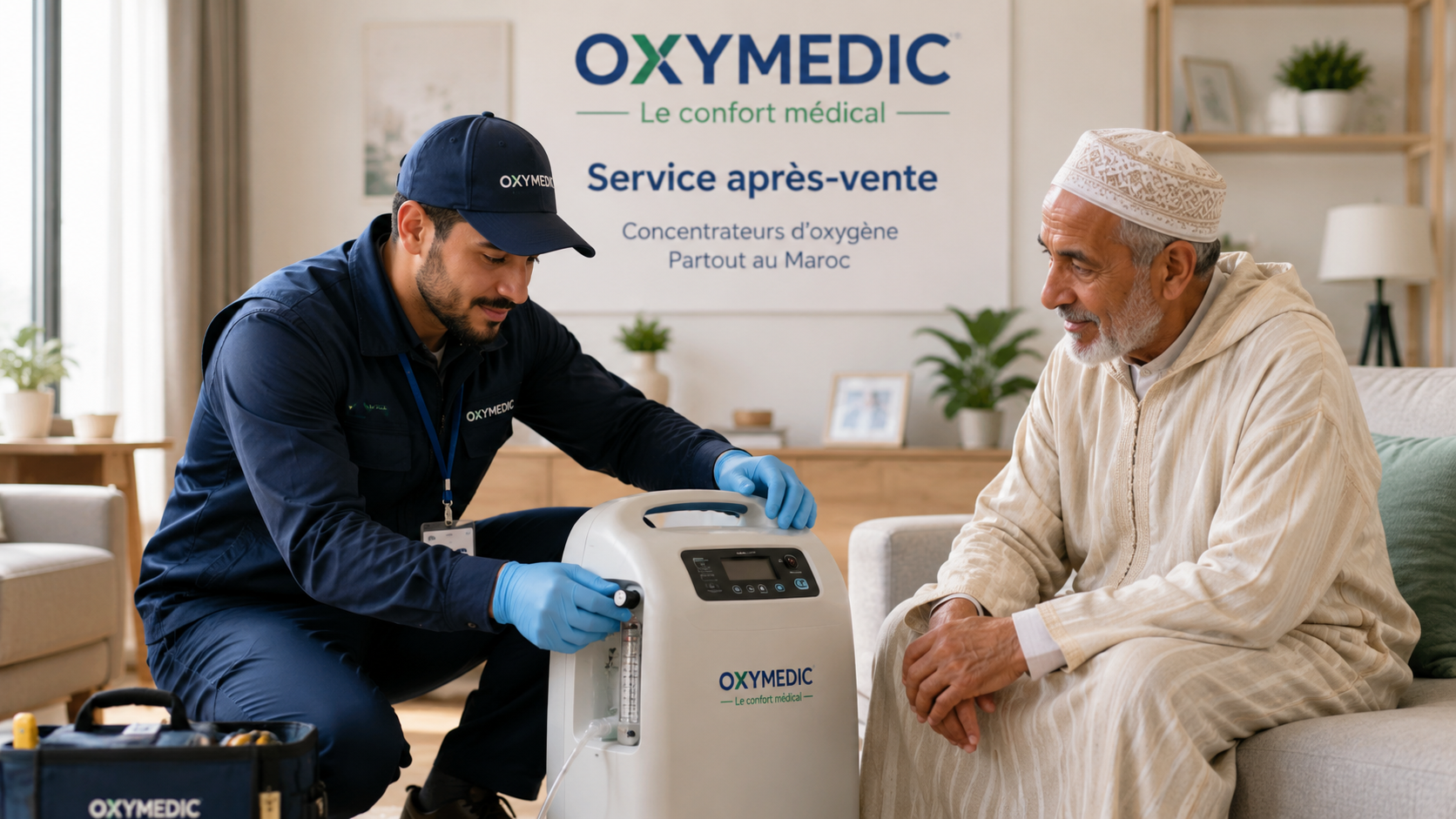 Service après-vente Oxymedic pour concentrateur d’oxygène au Maroc