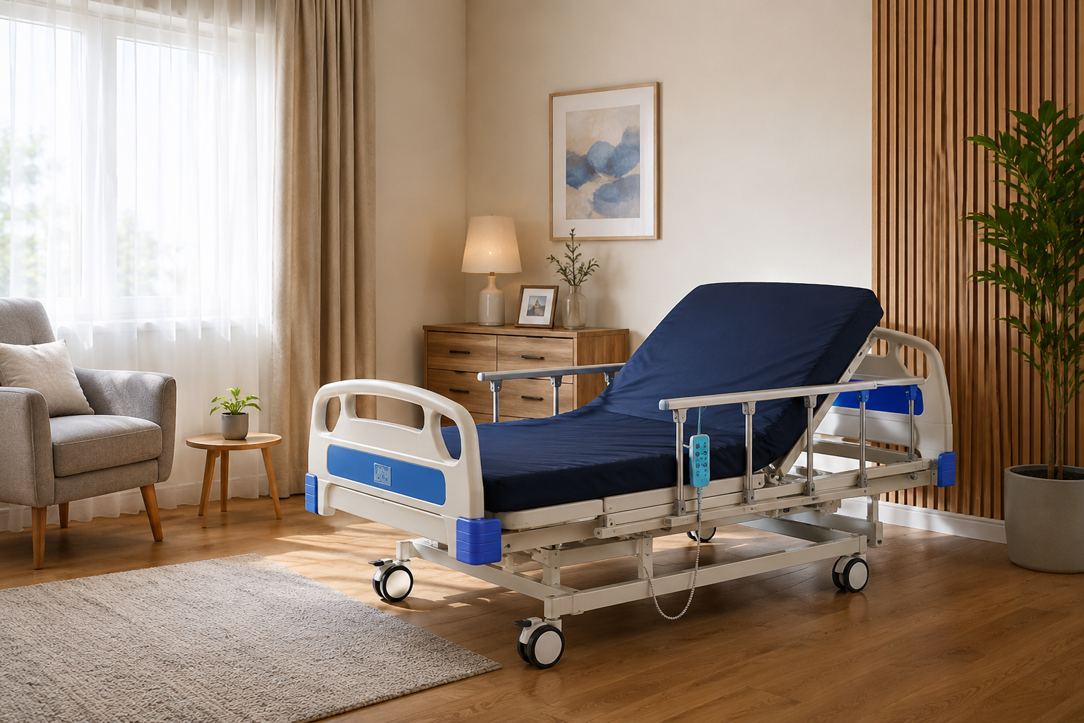 Lit médicalisé 3 positions pour maintien à domicile au Maroc