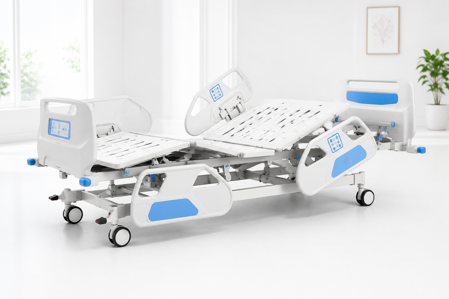 Lit médicalisé électrique 5 positions avec ridelles aluminium
