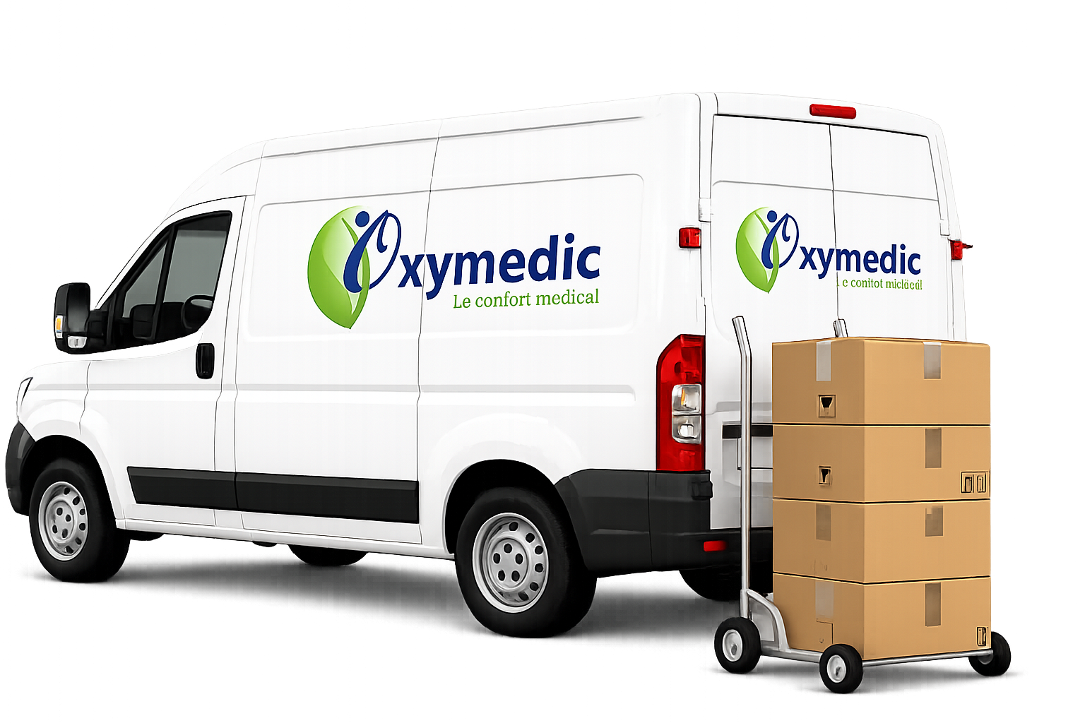 Fourgon Oxymedic pour la livraison de matériel médical à domicile au Maroc