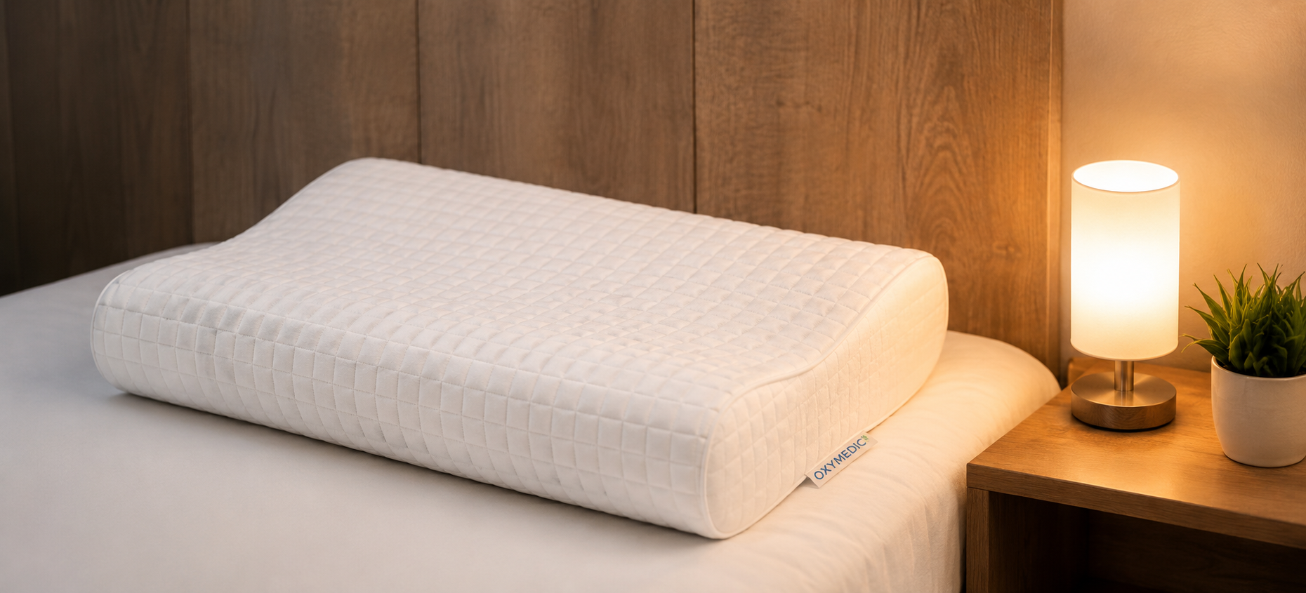 Oreiller médical ergonomique sur un lit à domicile au Maroc