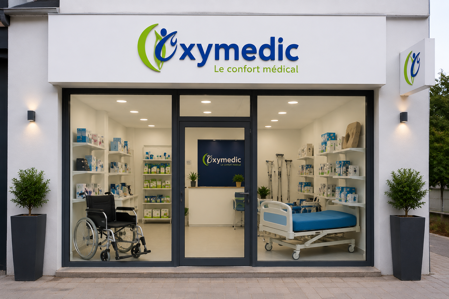 Petit magasin Oxymedic de matériel médical à Casablanca