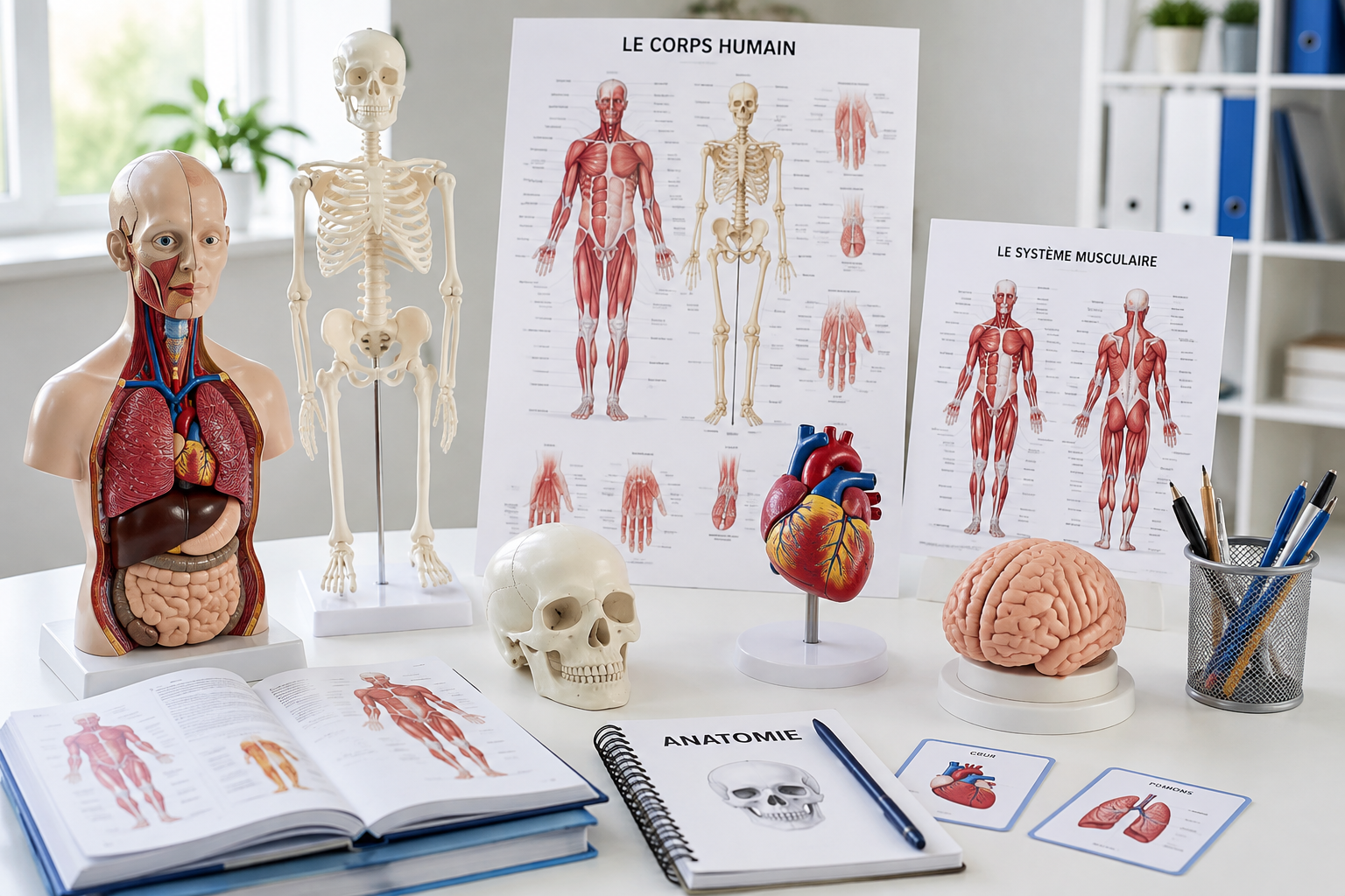 Matériel d'anatomie et d'apprentissage pour étudiants en médecine au Maroc