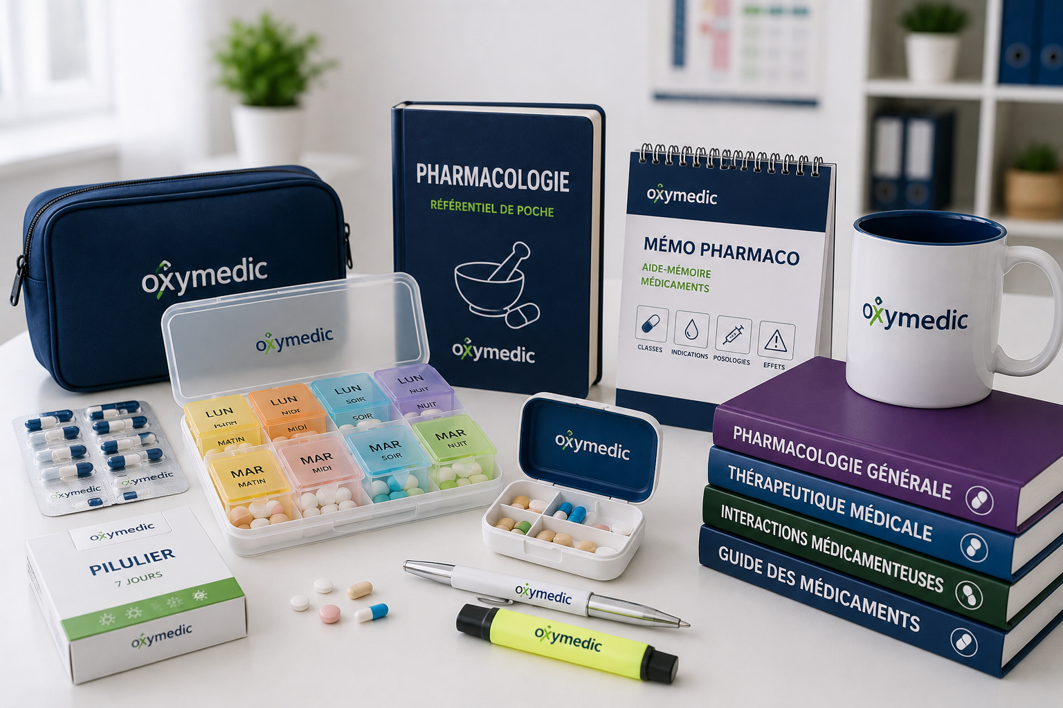 Accessoires de pharmacologie pour étudiants en médecine et soins infirmiers au Maroc
